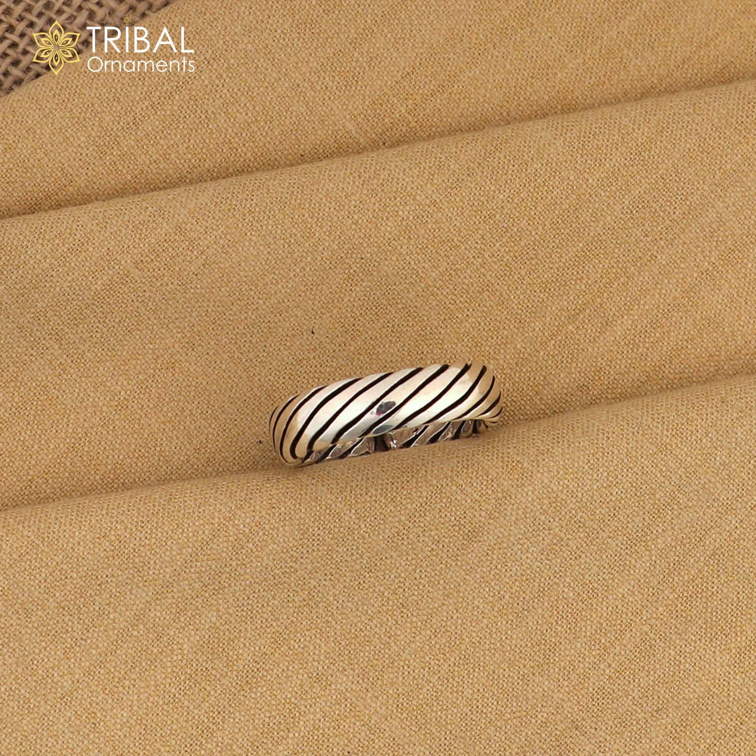 925 sterling silver line design stylish ring unisex Jewelry sr791 - TRIBAL ORNAMENTS