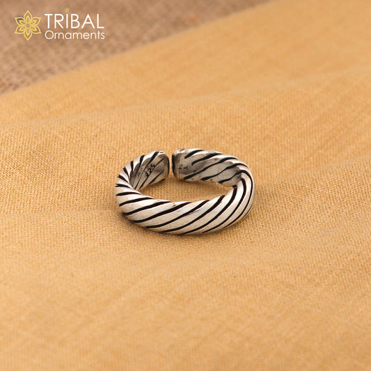 925 sterling silver line design stylish ring unisex Jewelry sr791 - TRIBAL ORNAMENTS
