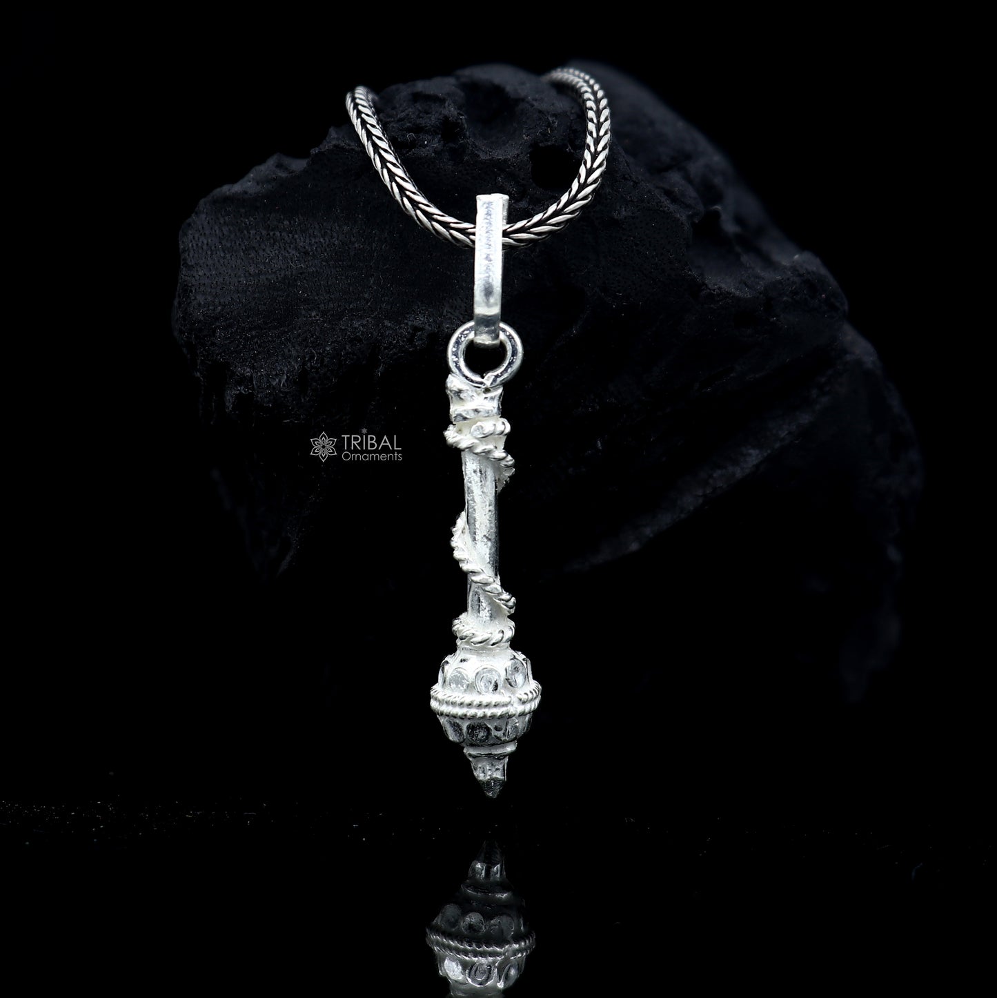 925 sterling silver Lord Hanuman Weapon Gota/ Gada, divine pendant nsp845 - TRIBAL ORNAMENTS