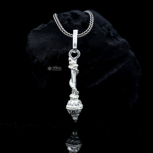 925 sterling silver Lord Hanuman Weapon Gota/ Gada, divine pendant nsp845 - TRIBAL ORNAMENTS