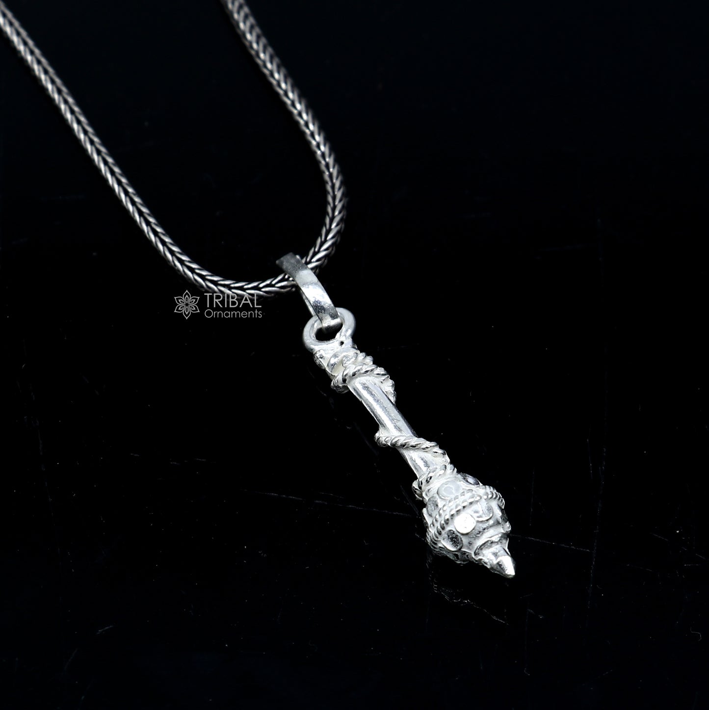 925 sterling silver Lord Hanuman Weapon Gota/ Gada, divine pendant nsp845 - TRIBAL ORNAMENTS