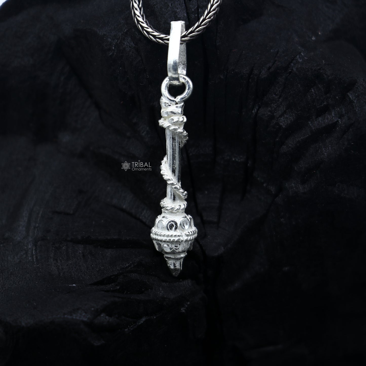 925 sterling silver Lord Hanuman Weapon Gota/ Gada, divine pendant nsp845 - TRIBAL ORNAMENTS