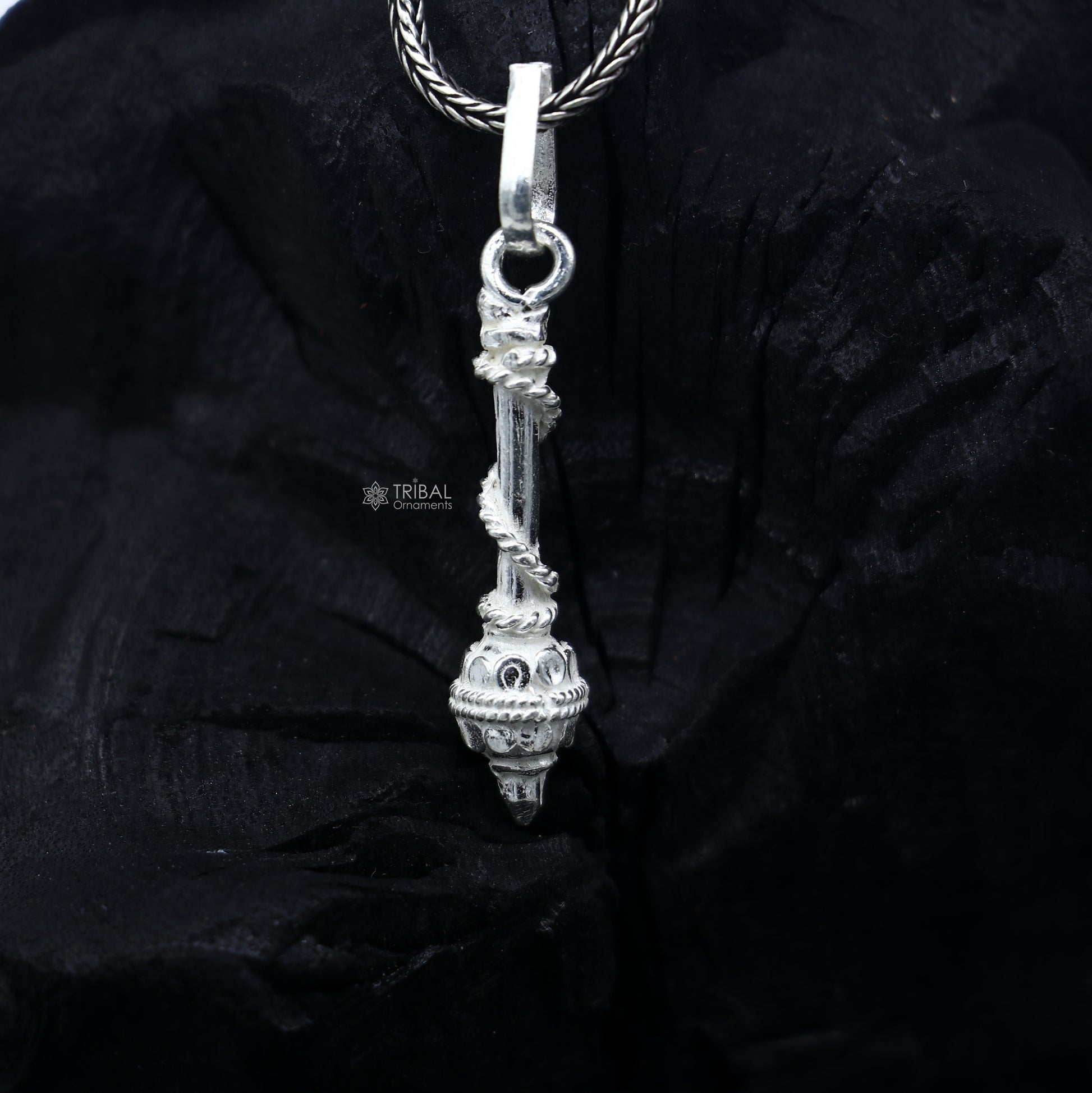 925 sterling silver Lord Hanuman Weapon Gota/ Gada, divine pendant nsp845 - TRIBAL ORNAMENTS