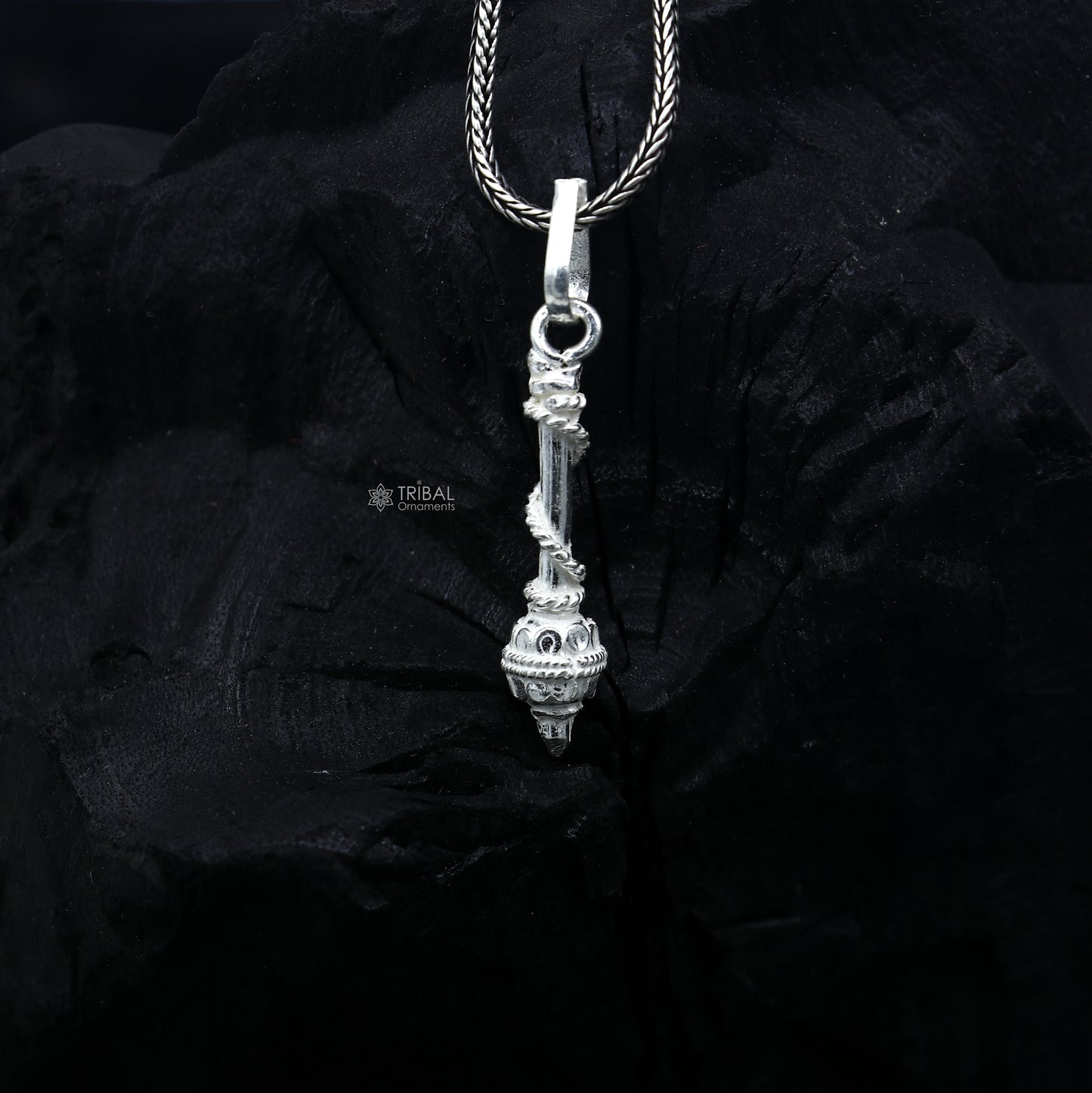 925 sterling silver Lord Hanuman Weapon Gota/ Gada, divine pendant nsp845 - TRIBAL ORNAMENTS