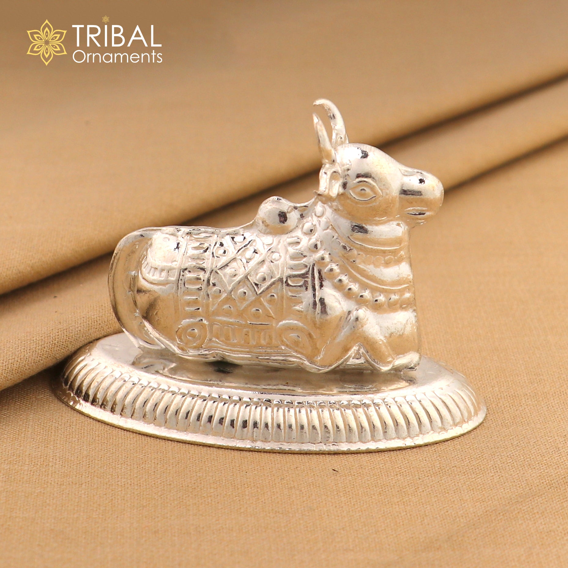 925 sterling silver Lord Shiva Vahan Nandi Maharaj article for puja, best gift for lord Shiva, divine statue su828 - TRIBAL ORNAMENTS