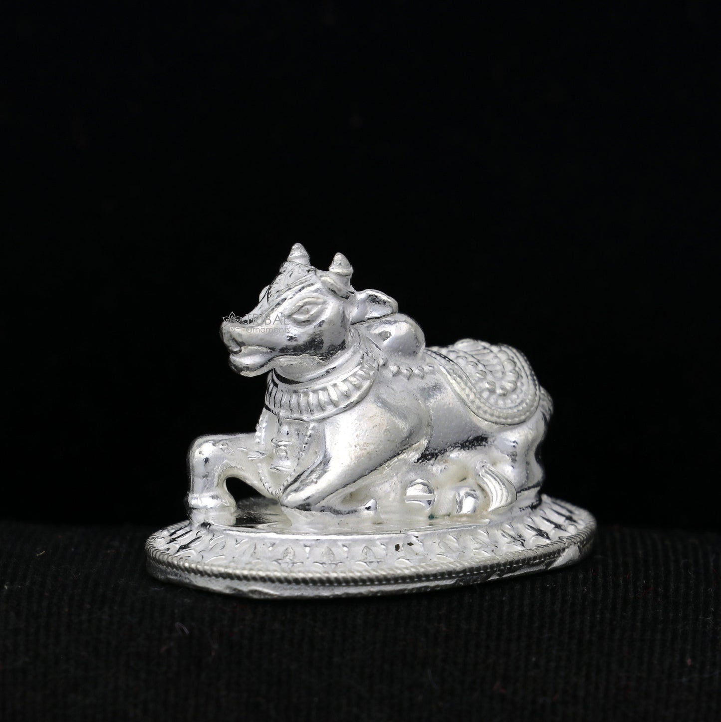 925 Sterling silver Lord Shiva Vahan Nandi Maharaj handmade small article for puja, best gift for lord Shiva, divine Nandi statue art779 - TRIBAL ORNAMENTS