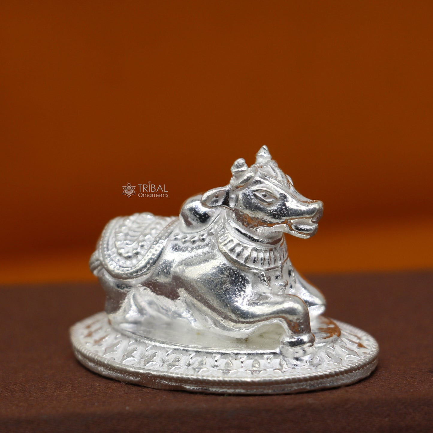 925 Sterling silver Lord Shiva Vahan Nandi Maharaj handmade small article for puja, best gift for lord Shiva, divine Nandi statue art779 - TRIBAL ORNAMENTS