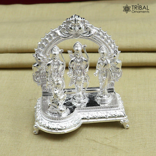 925 Sterling silver Lord Shree Ram Darbar/ lord Rama Temple with hanuman ji Statue figurine, puja articles decorative gift art837 - TRIBAL ORNAMENTS