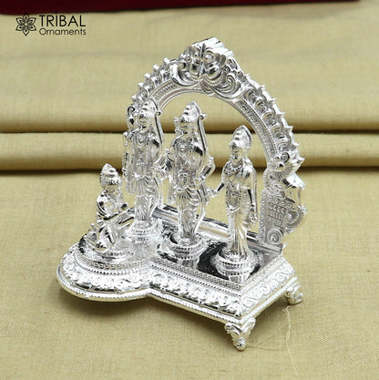 925 Sterling silver Lord Shree Ram Darbar/ lord Rama Temple with hanuman ji Statue figurine, puja articles decorative gift art837 - TRIBAL ORNAMENTS