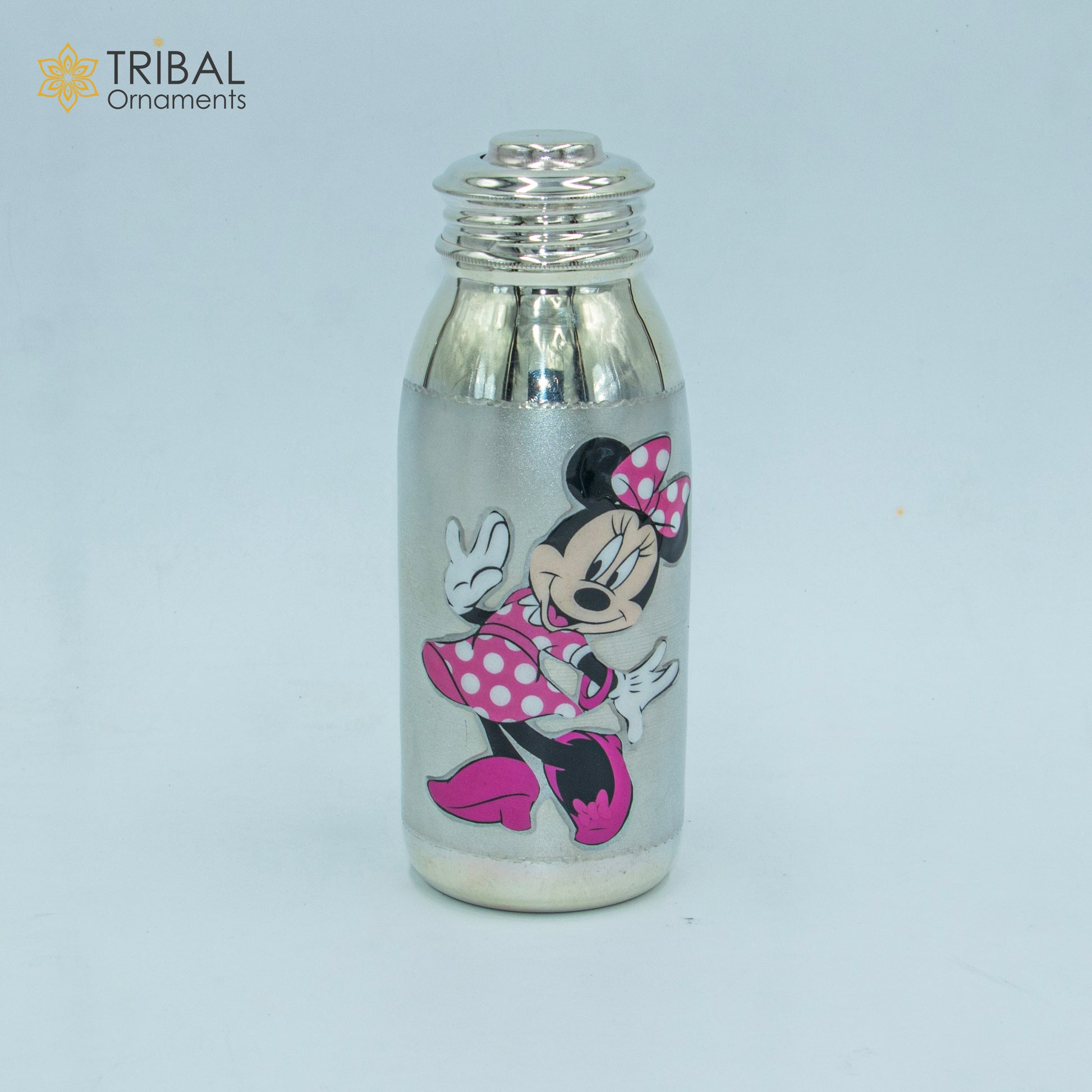 925 Sterling silver mickey  mouse cartoon design  baby feeder milk bottle/ baby water bottle/ best kids gifting article sv307 - TRIBAL ORNAMENTS