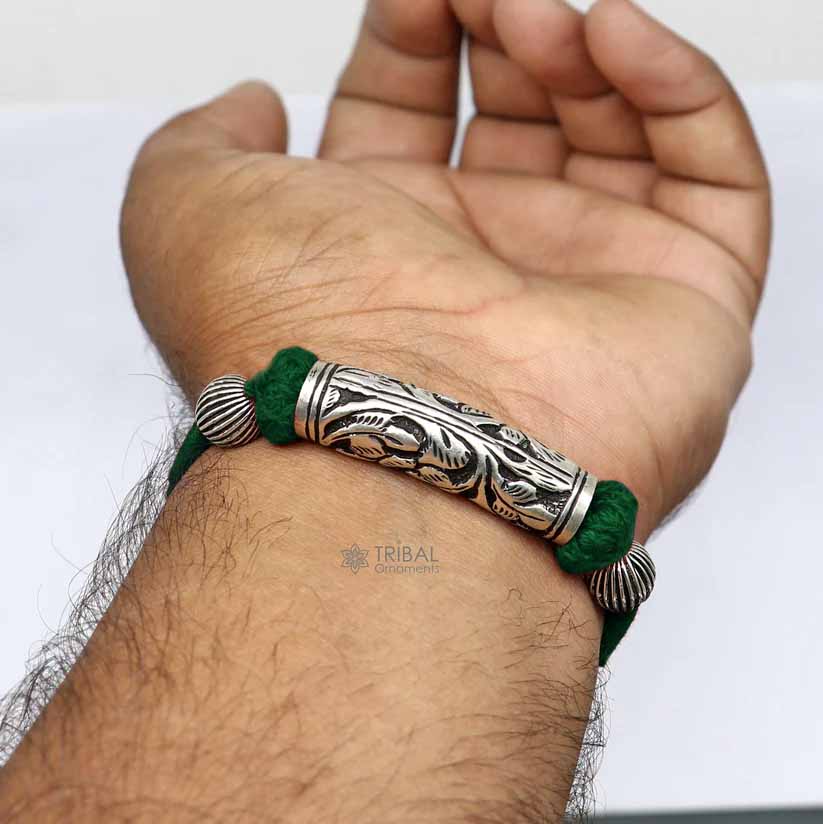 925 sterling silver modern Fancy stylish charm bracelet, adjustable brides gifting fashion wedding ethnic bracelet tribal jewelry sbr690 - TRIBAL ORNAMENTS