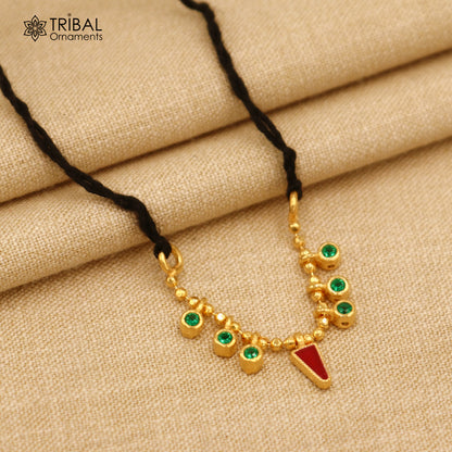 925 sterling silver  multi color stone necklace for idols or god statues gold polished jewelry set779 - TRIBAL ORNAMENTS