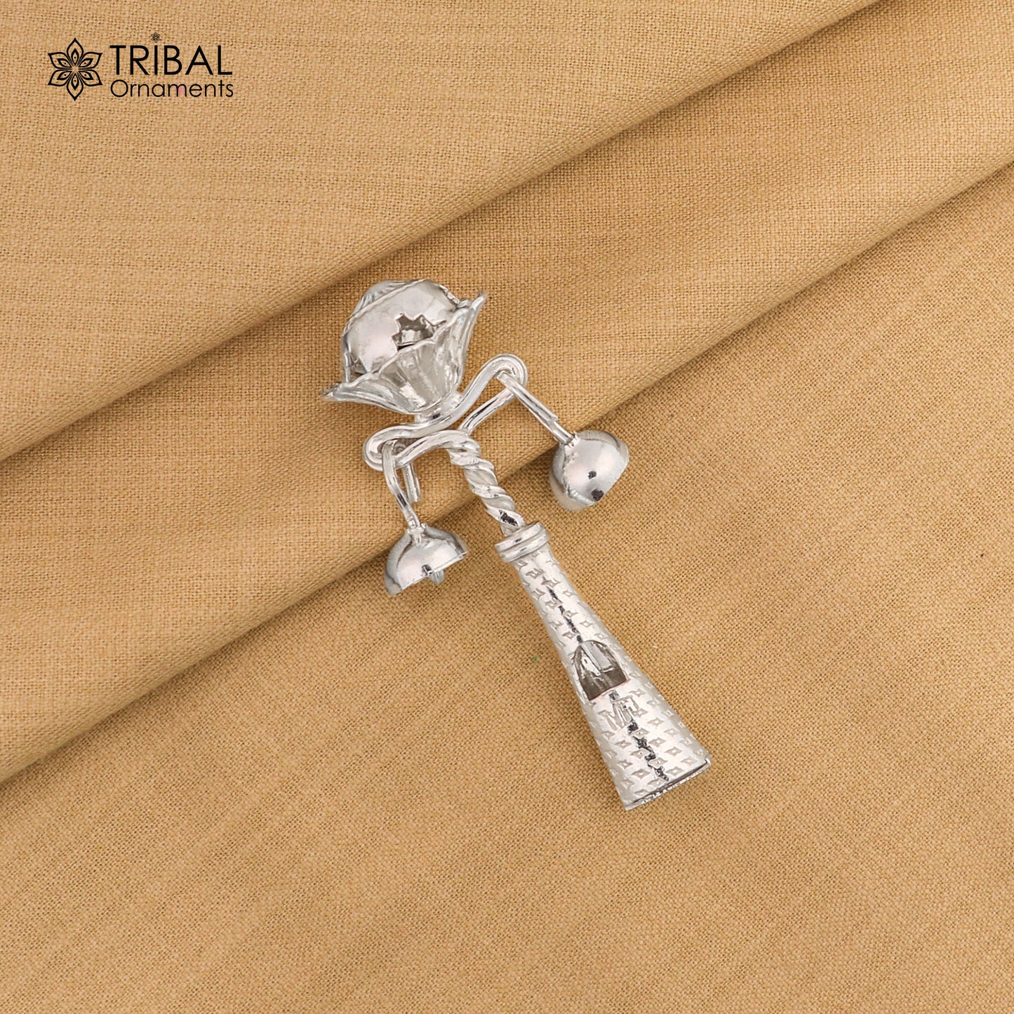925 sterling silver new born baby gifting bells toy, baby krishna gifting toy, silver whistle, silver temple article su862 - TRIBAL ORNAMENTS