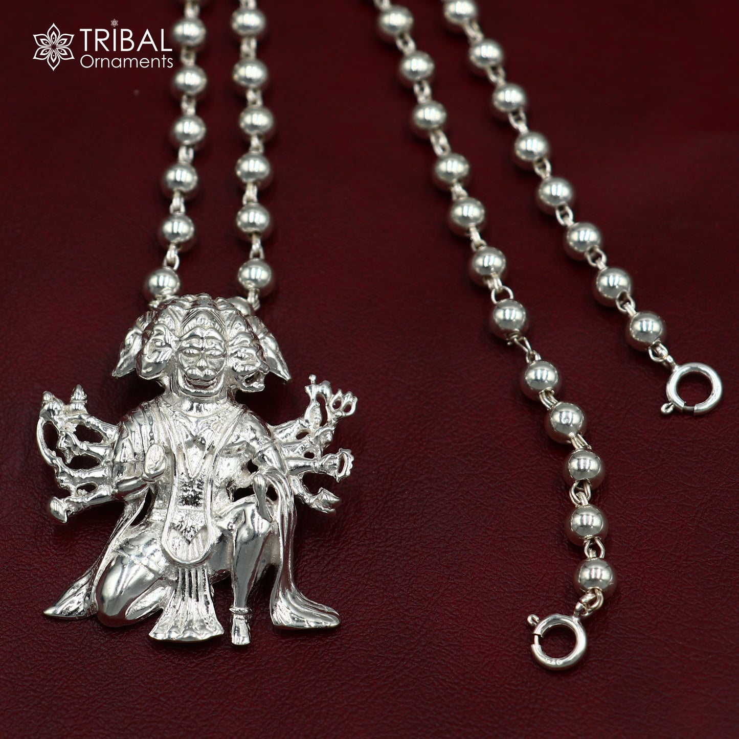 925 sterling silver  Panchmukhi Hanuman fabulous pendant unisex jewelry nsp1083 - TRIBAL ORNAMENTS