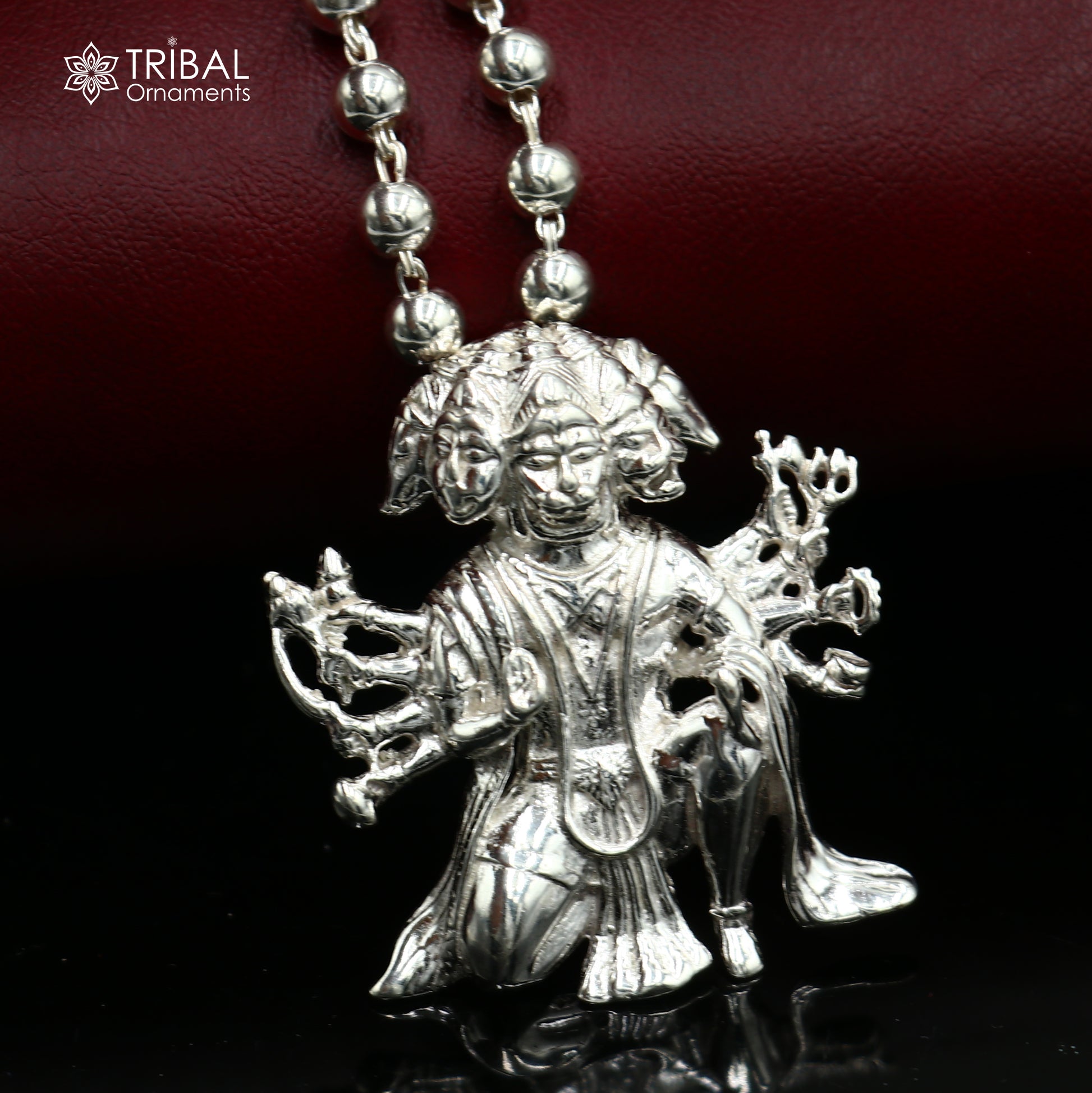 925 sterling silver  Panchmukhi Hanuman fabulous pendant unisex jewelry nsp1083 - TRIBAL ORNAMENTS