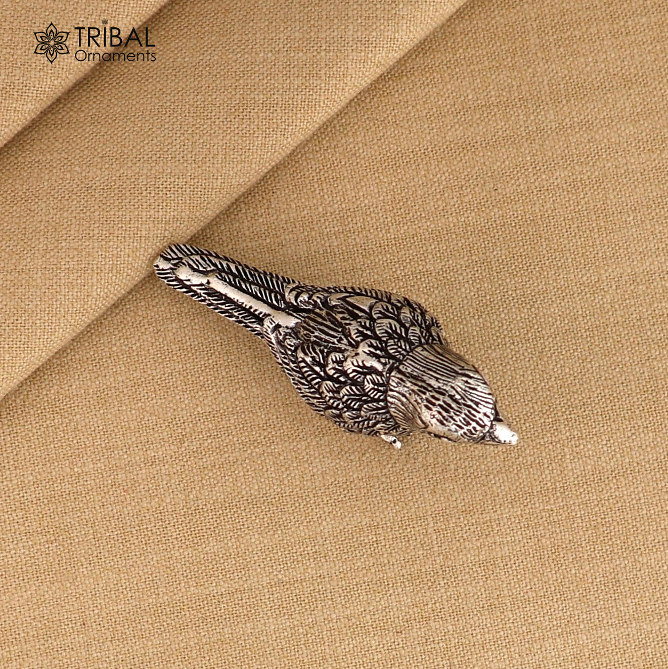 925 sterling silver parrot statue, sculpture home art, figurine art848 - TRIBAL ORNAMENTS