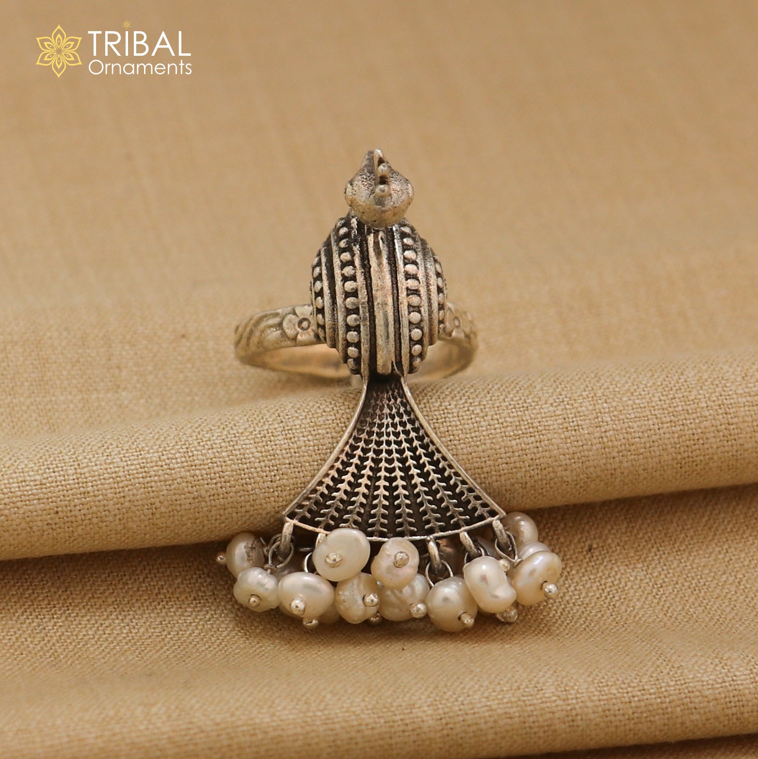 925 sterling silver peacock design stylish ring with adjustable size traditional jewelry sr827 - TRIBAL ORNAMENTS