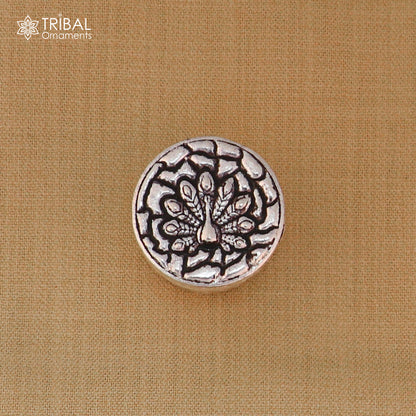 925 sterling silver peacock design trinket, casket, Sindoor box brides jewelry stb888 - TRIBAL ORNAMENTS
