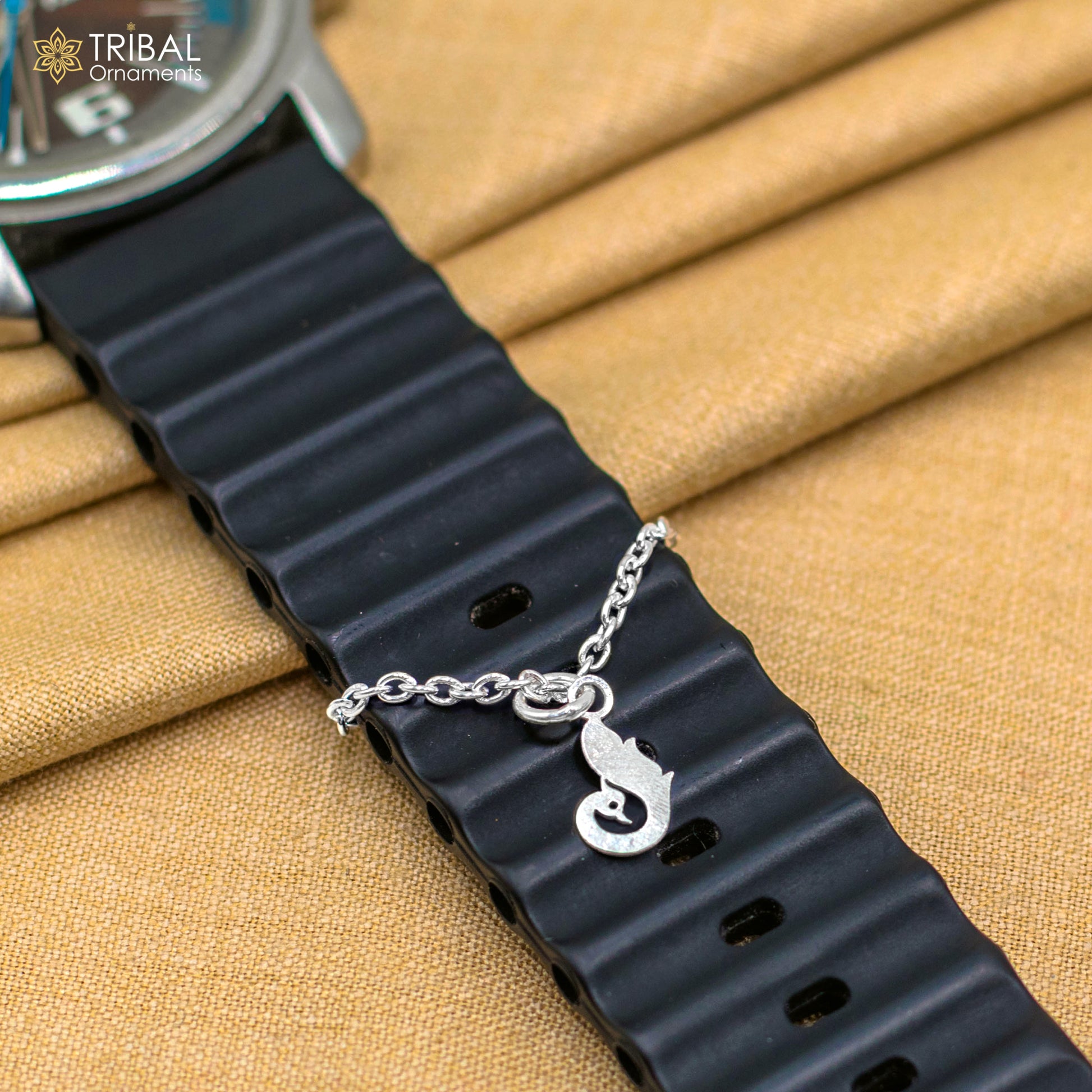 925 sterling silver peacock design watch charms wsc06 - TRIBAL ORNAMENTS