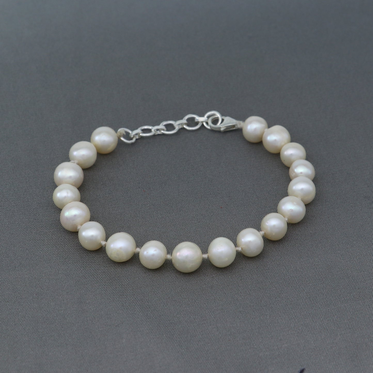 925 sterling silver pearl beaded customized bracelet, best gifting stylish beaded bracelet, unisex personalized belly dance jewelry sbr758 - TRIBAL ORNAMENTS