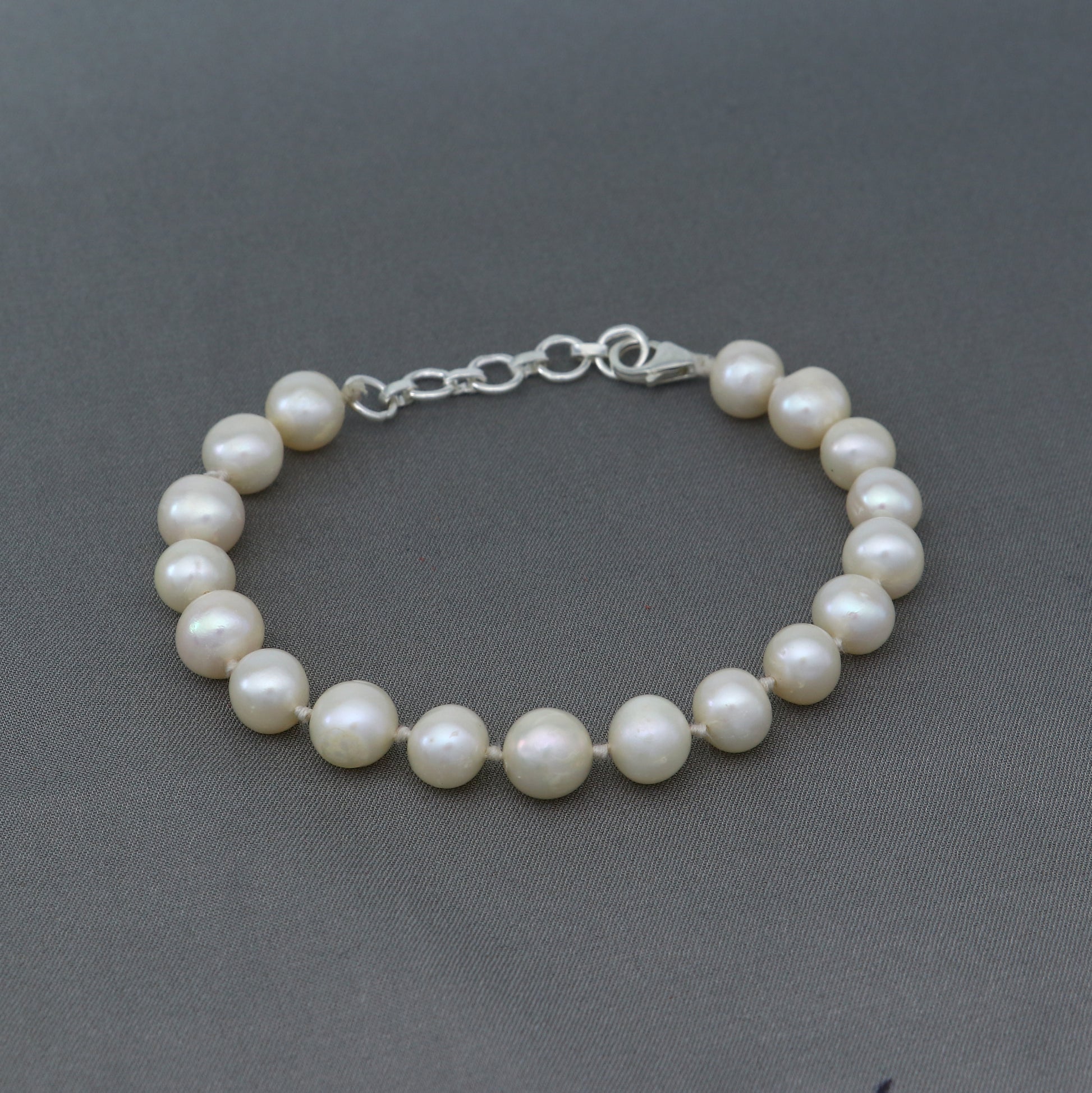 925 sterling silver pearl beaded customized bracelet, best gifting stylish beaded bracelet, unisex personalized belly dance jewelry sbr758 - TRIBAL ORNAMENTS