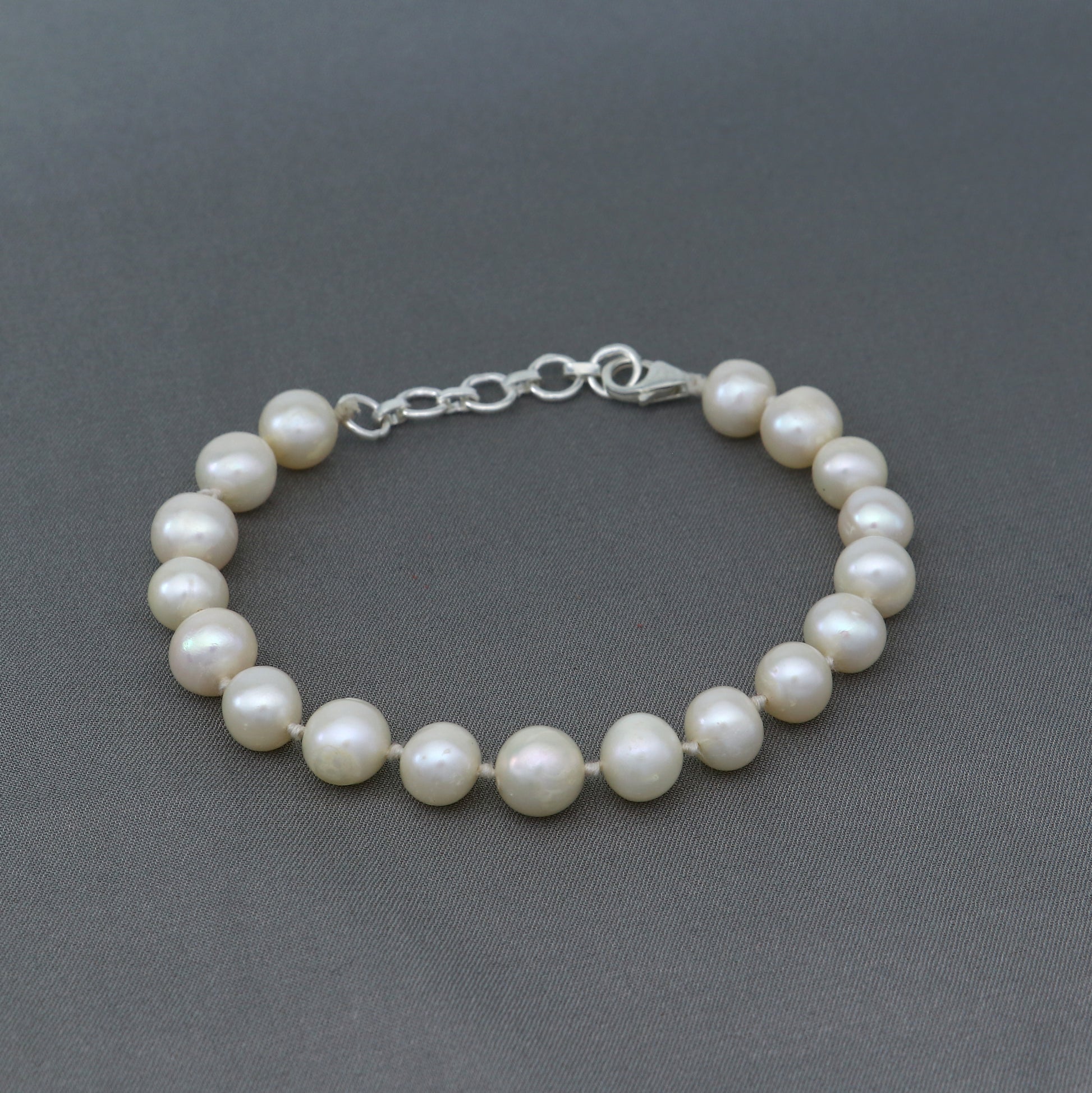 925 sterling silver pearl beaded customized bracelet, best gifting stylish beaded bracelet, unisex personalized belly dance jewelry sbr758 - TRIBAL ORNAMENTS