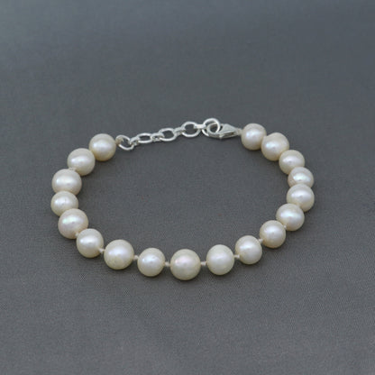 925 sterling silver pearl beaded customized bracelet, best gifting stylish beaded bracelet, unisex personalized belly dance jewelry sbr758 - TRIBAL ORNAMENTS