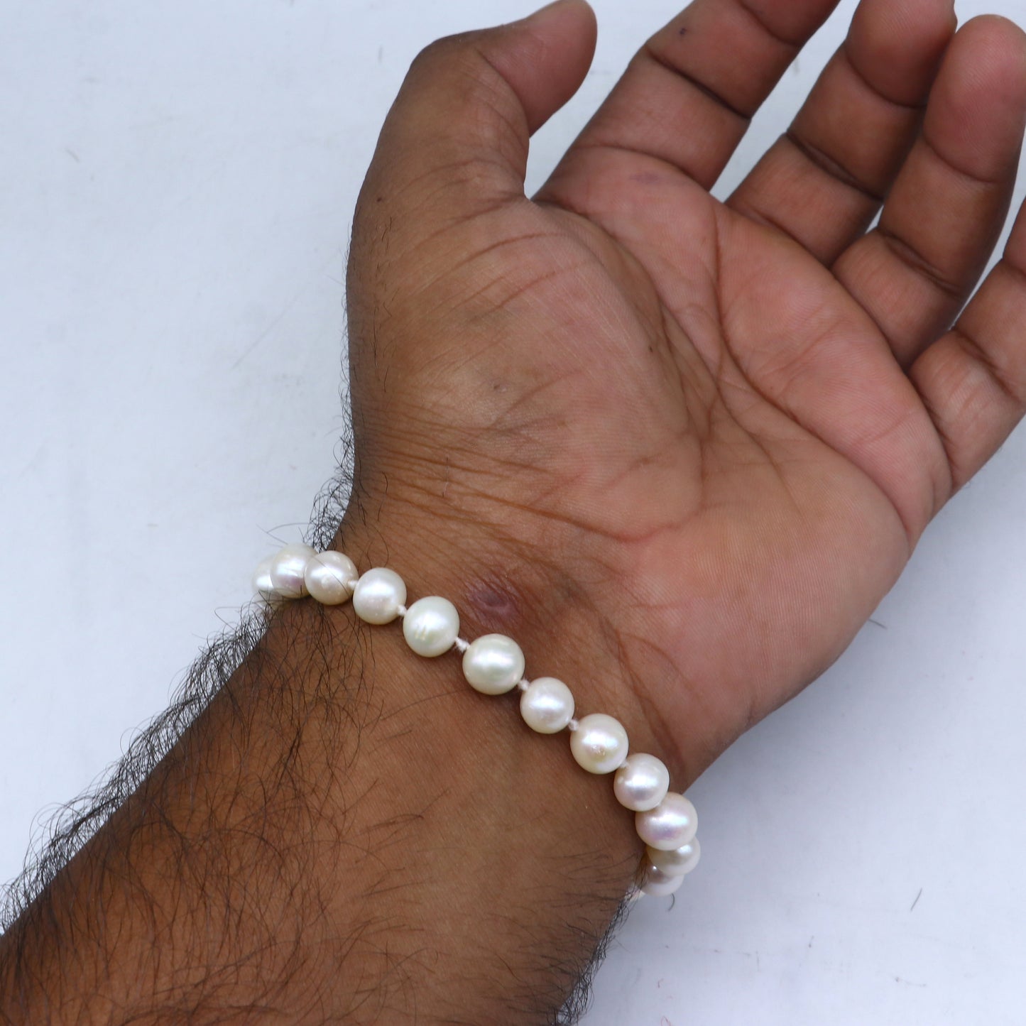 925 sterling silver pearl beaded customized bracelet, best gifting stylish beaded bracelet, unisex personalized belly dance jewelry sbr758 - TRIBAL ORNAMENTS