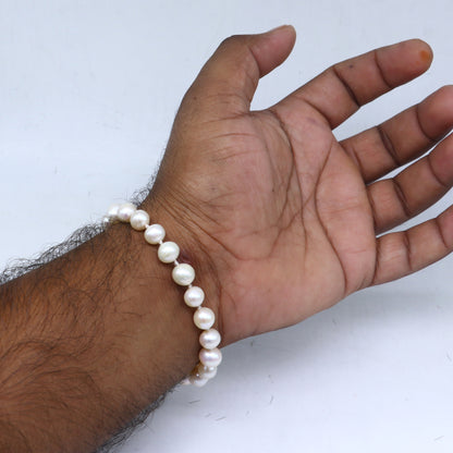 925 sterling silver pearl beaded customized bracelet, best gifting stylish beaded bracelet, unisex personalized belly dance jewelry sbr758 - TRIBAL ORNAMENTS