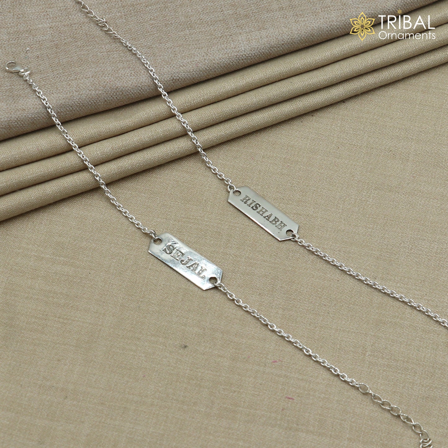 925 sterling silver Personalized Paperclip Link Chain adjustable Bracelet Perfect for Every Bond sbr770 - TRIBAL ORNAMENTS