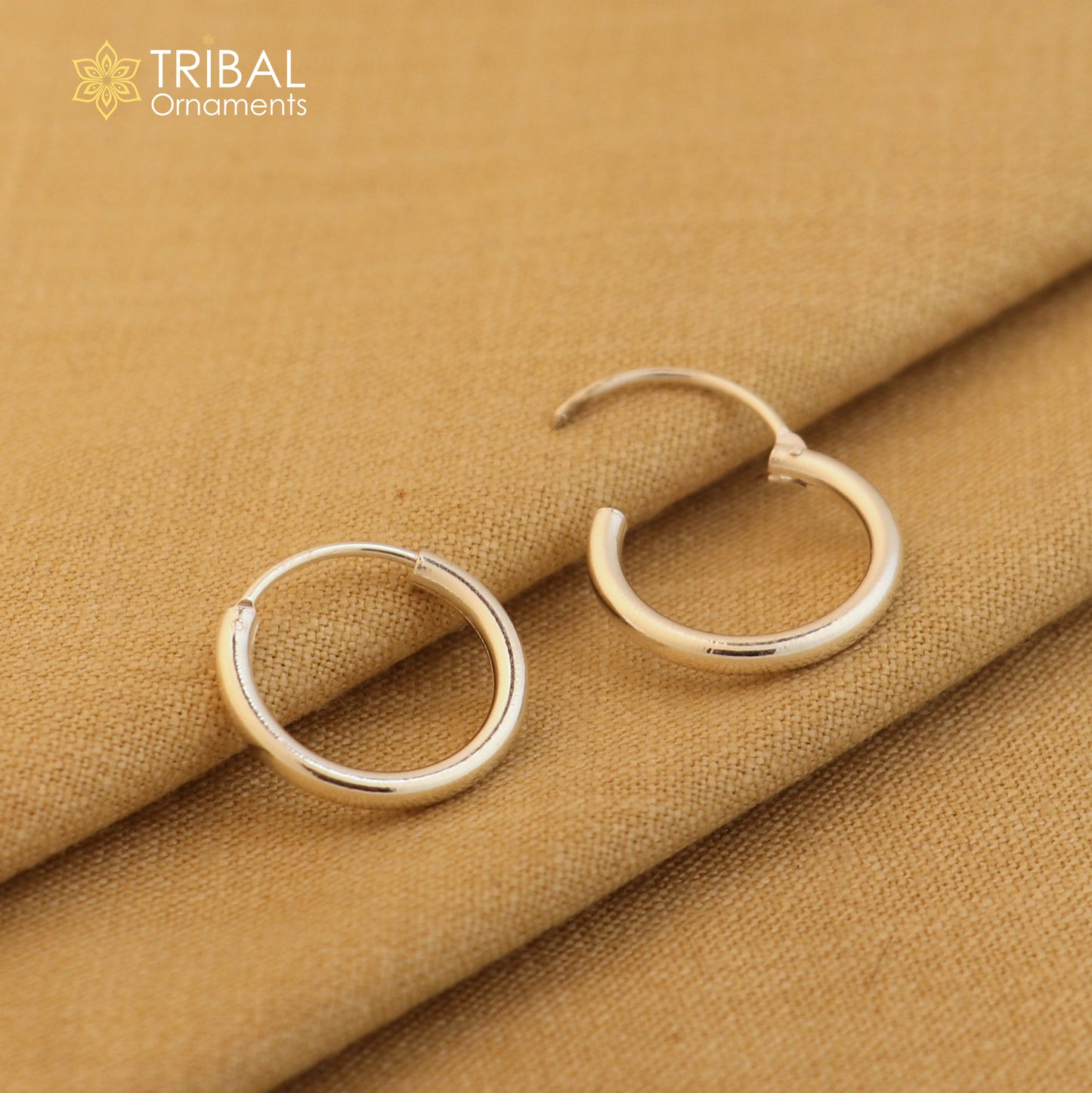 925 sterling silver plain bali hoops earrings bali tribal ethnic jewelry er240 - TRIBAL ORNAMENTS