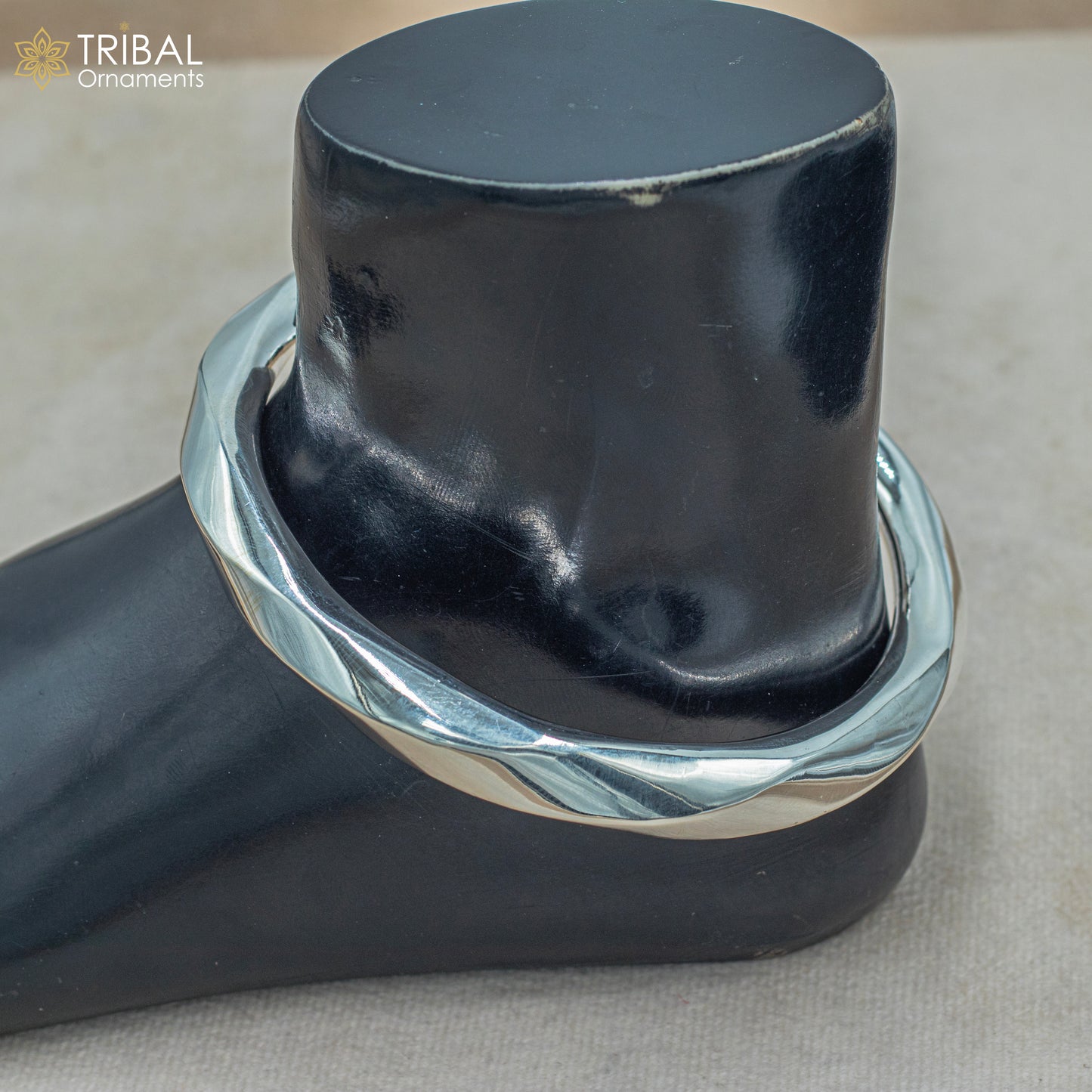 925 sterling silver handmade plain customized foot bracelet anklet kada hanging drops belly dance ethnic jewelry nsfk130 - TRIBAL ORNAMENTS