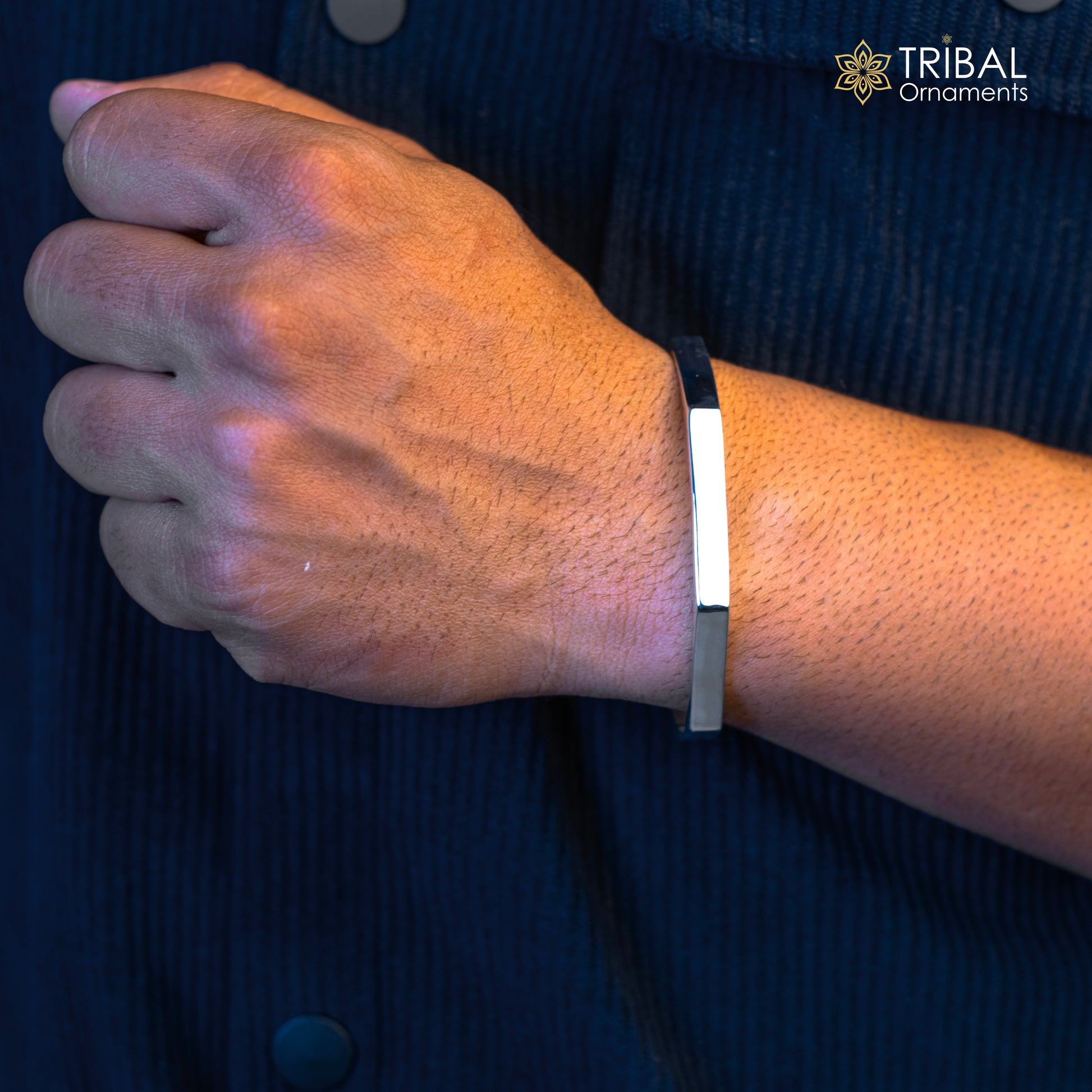 925 sterling silver plain shiny bright bangle bracelet kada, excellent personalized gifting adjustable fancy bangle men's or girls cuff72 - TRIBAL ORNAMENTS