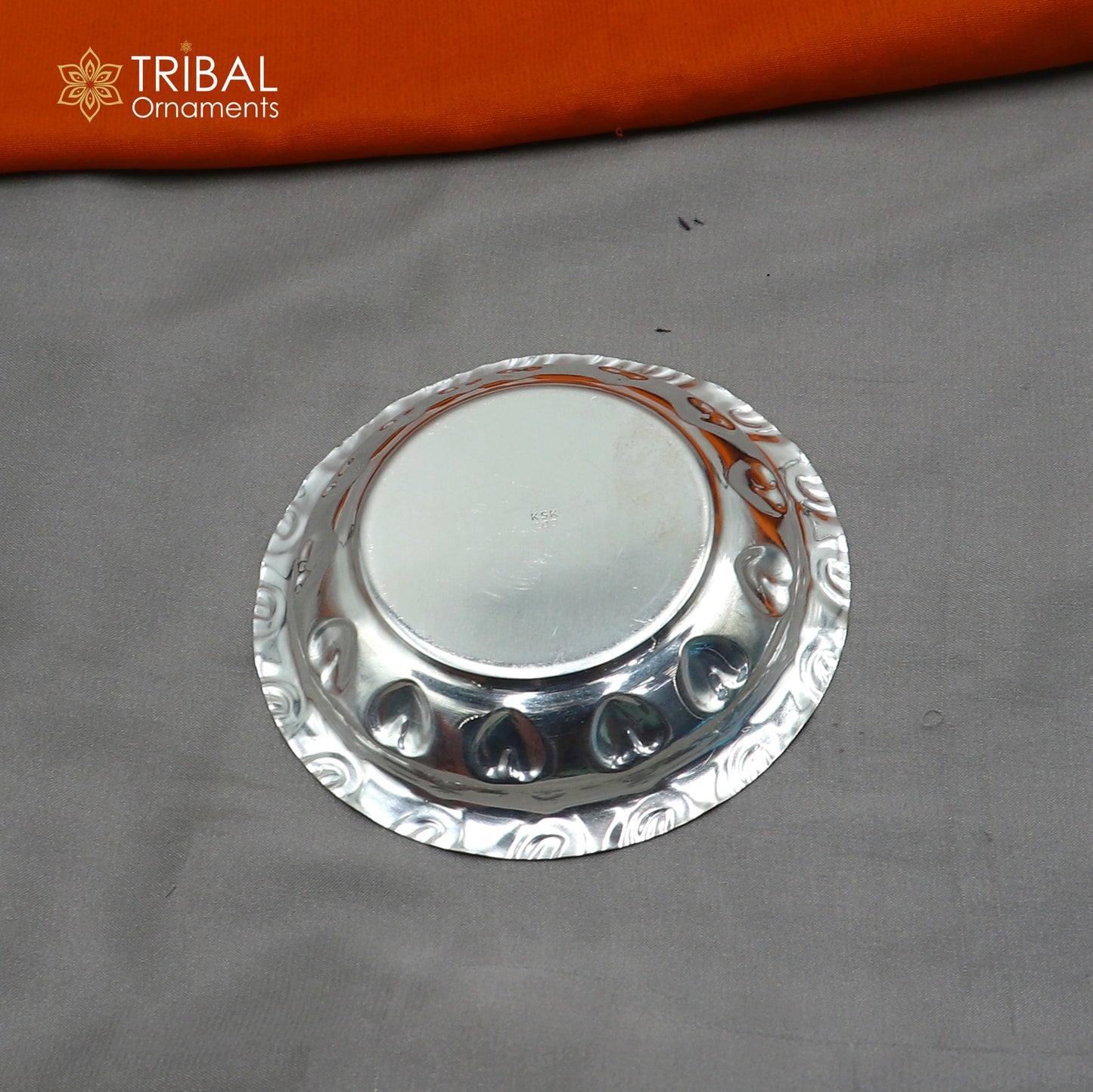 925 sterling silver handmade plate/ tray, best gifting baby food serving silver utensils, silver articles, puja utensils sv310 - TRIBAL ORNAMENTS