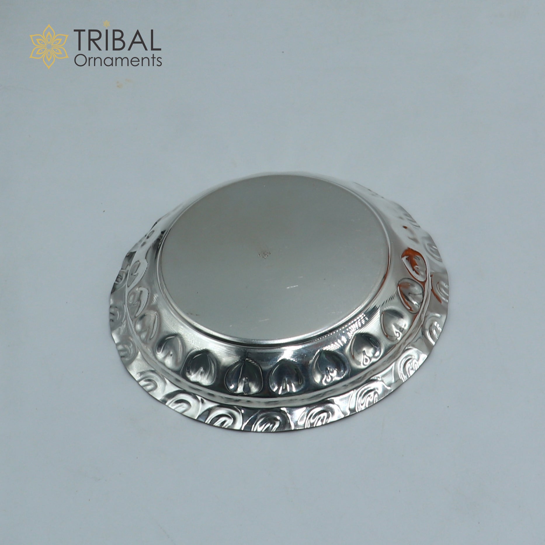 925 sterling silver handmade plate/ tray, best gifting baby food serving silver utensils, silver articles, puja utensils sv316 - TRIBAL ORNAMENTS