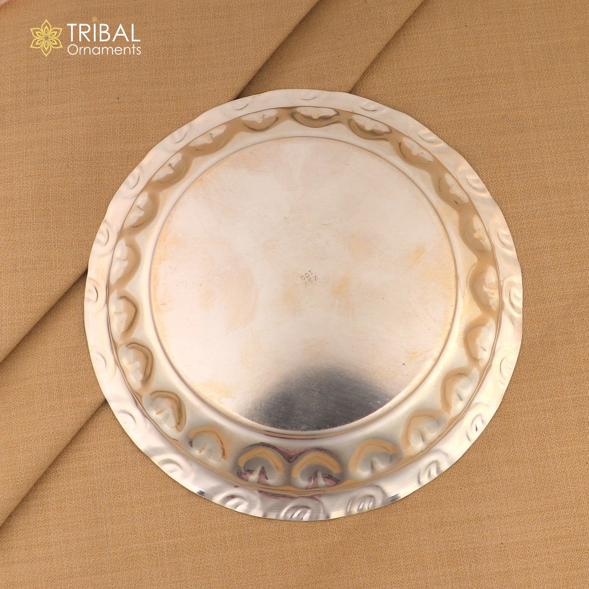 925 sterling silver plate/ tray, silver articles, puja utensils sv320 - TRIBAL ORNAMENTS