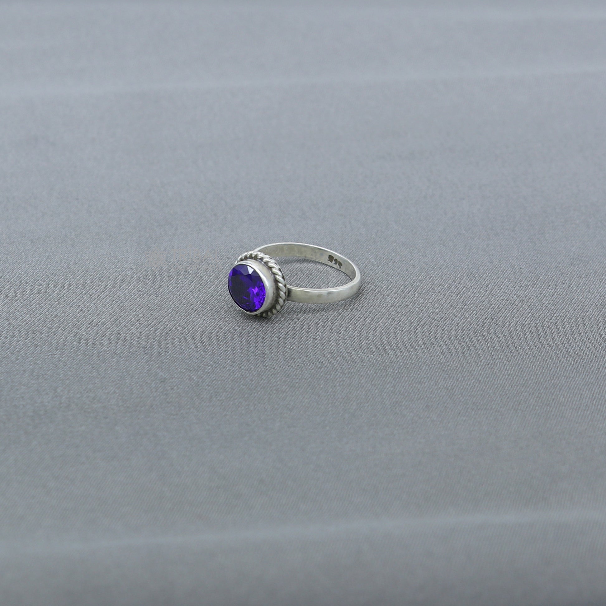 925 sterling silver purple colour stone ring Jewelry sr728 - TRIBAL ORNAMENTS