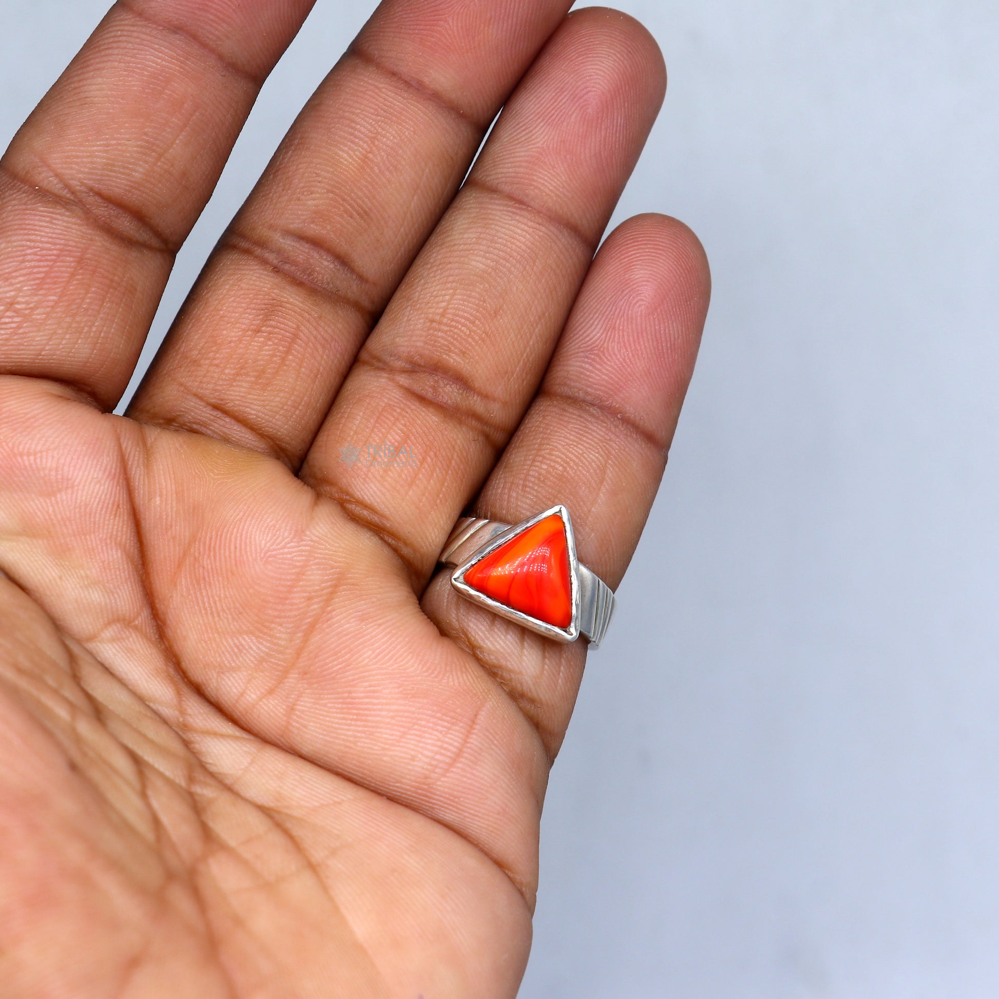 925 sterling silver red fire stone ring Jewelry sr716 - TRIBAL ORNAMENTS