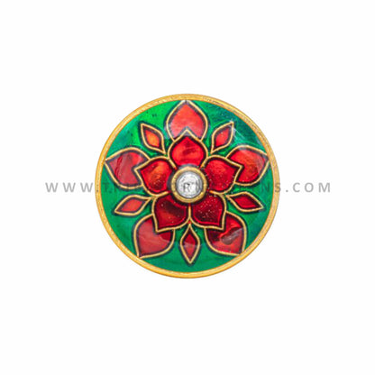 Set of 13 floral red sterling silver fancy buttons by TRIBAL ORNAMENTS for men's coat or suit, featuring intricate floral design.