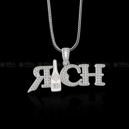 925 Sterling silver men's pendant with tribal design from TRIBAL ORNAMENTS, featuring intricate craftsmanship and bold style.