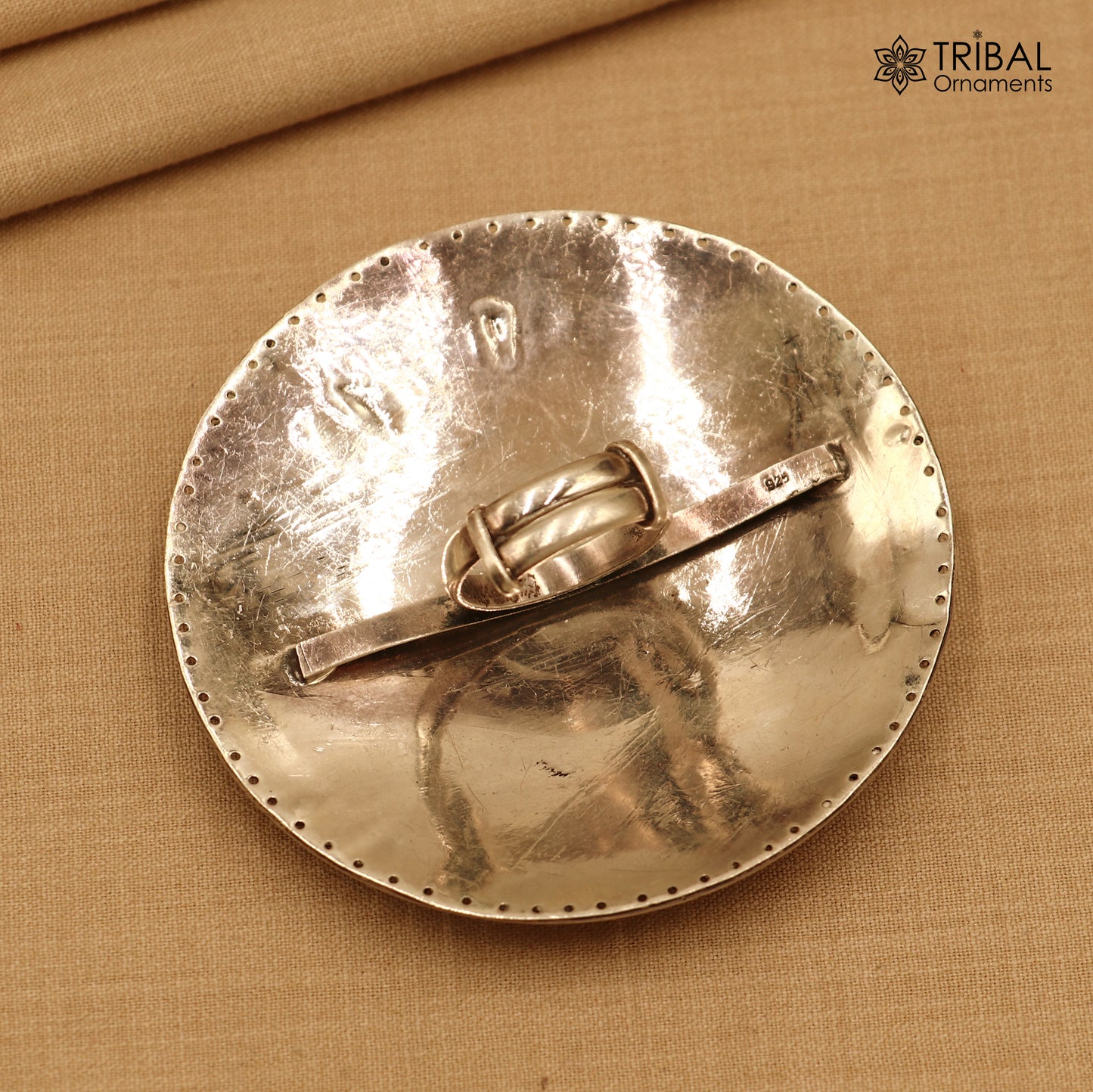 925 sterling silver round  flower design ring tribal ethnic Jewelry sr813 - TRIBAL ORNAMENTS