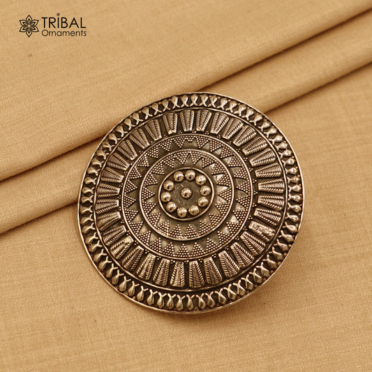 925 sterling silver round  flower design ring tribal ethnic Jewelry sr813 - TRIBAL ORNAMENTS
