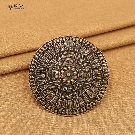 925 sterling silver round  flower design ring tribal ethnic Jewelry sr813 - TRIBAL ORNAMENTS