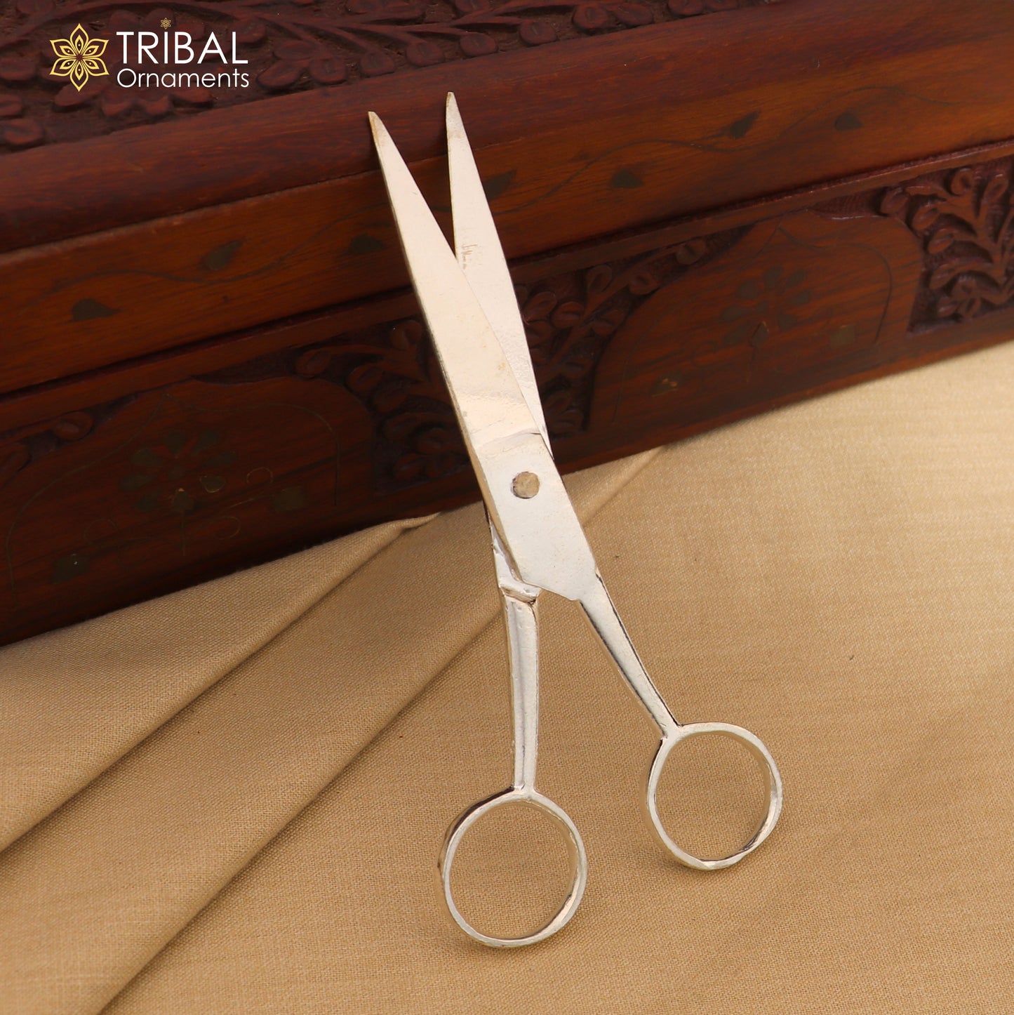 925 sterling silver scissor, amazing silver tools for gifting to idols or puja articles su1366 - TRIBAL ORNAMENTS