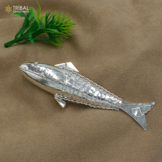 925 sterling silver silver fish, Lord vishnu avatar Matsya su1339 - TRIBAL ORNAMENTS