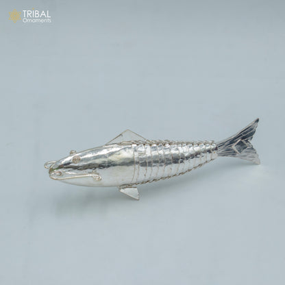 925 sterling silver silver fish, Lord vishnu avatar Matsya su1339 - TRIBAL ORNAMENTS