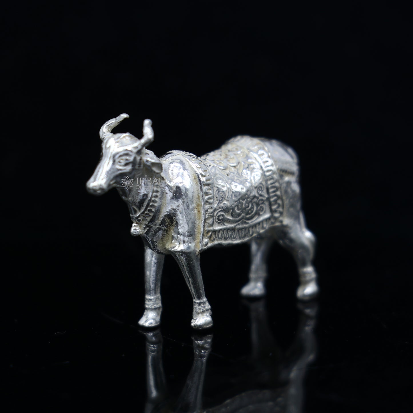 925 sterling silver solid cow for puja su1314 - TRIBAL ORNAMENTS