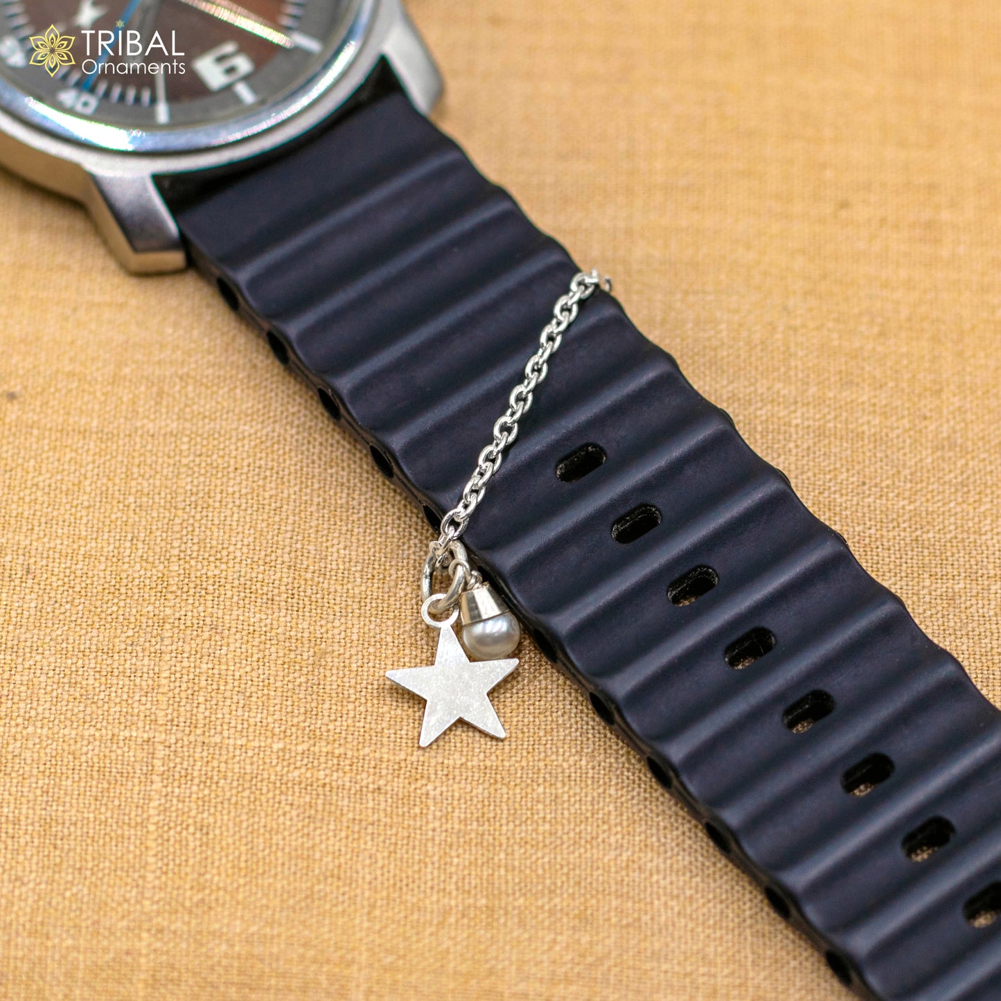 925 sterling silver star design watch charms wsc03 - TRIBAL ORNAMENTS