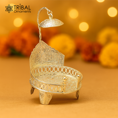 925 sterling silver sterling Sinhasan, singhasan idol god throne, god statue's divine chair, temple puja article collectible article su1108 - TRIBAL ORNAMENTS