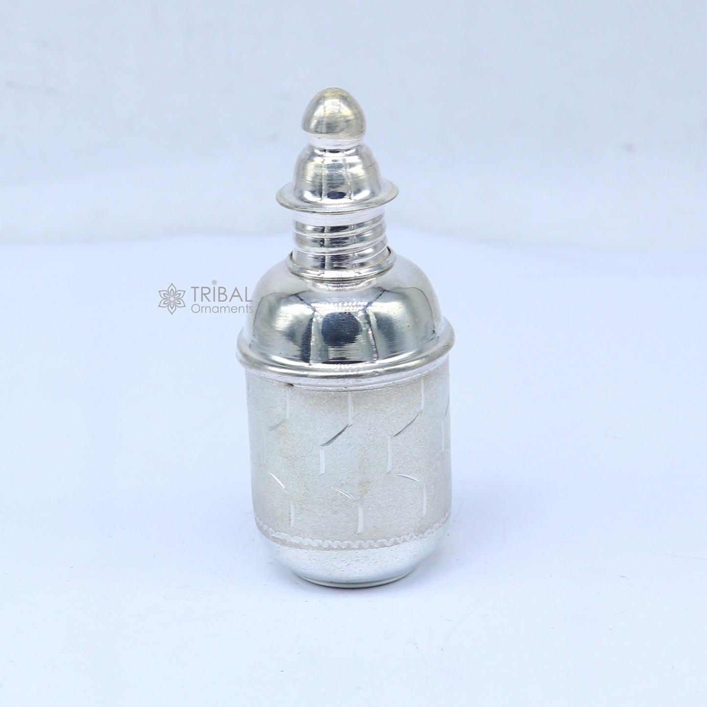 925 sterling silver trinket box, container box, sindur/kumkum box, Vermilion bridal art stb867 - TRIBAL ORNAMENTS